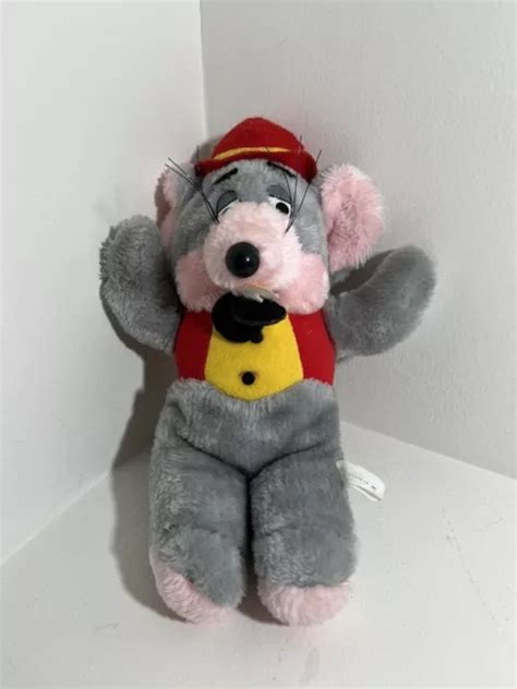 Vintage Chuck E Cheese Showbiz Pizza Mouse Plush Rare Oriental