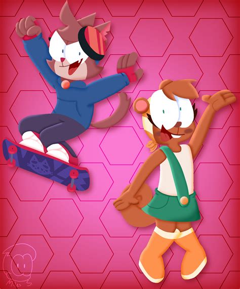 Lineless Murphy & Mitzi by SuperMiles64 on Newgrounds