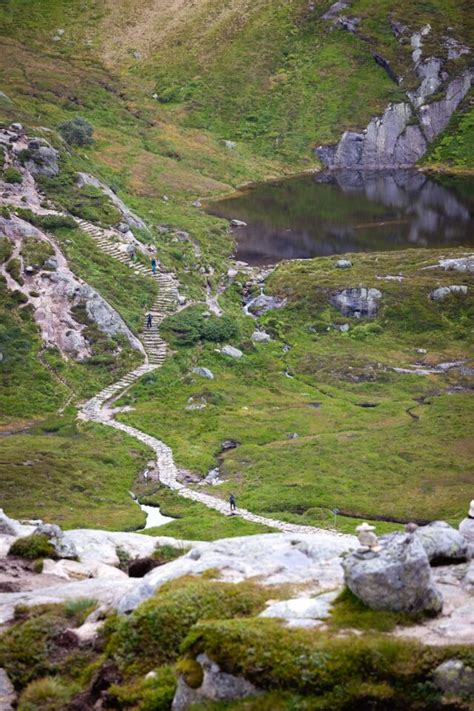 Hiking to the Kjeragbolten Rock in the Kjerag Mountains, Norway