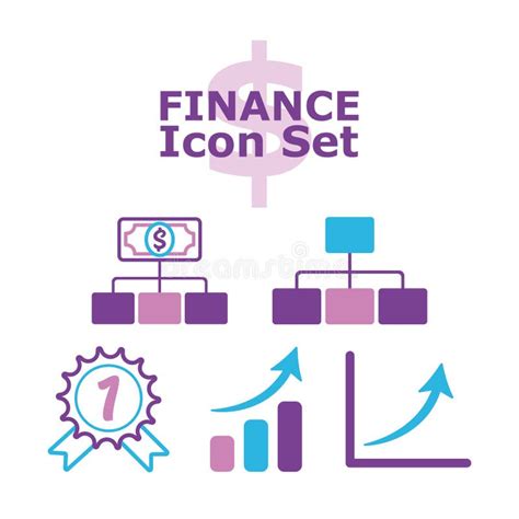 Colored Finance Icons Set Vector Stock Vector Illustration Of Bill