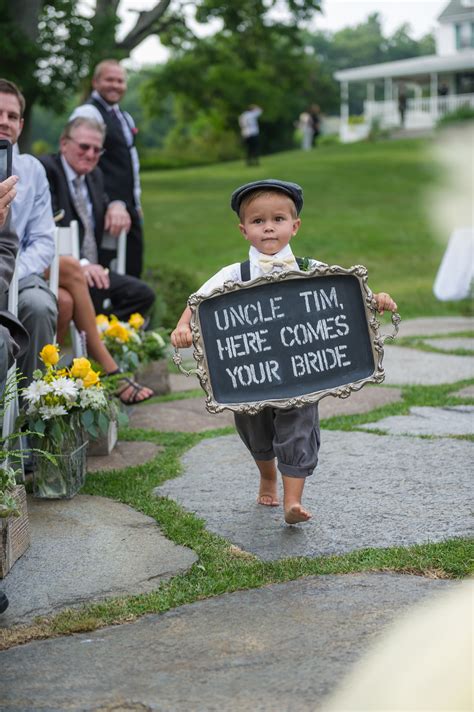 Ring Bearer Carries Here Comes Your Bride Sign In Bride Sign