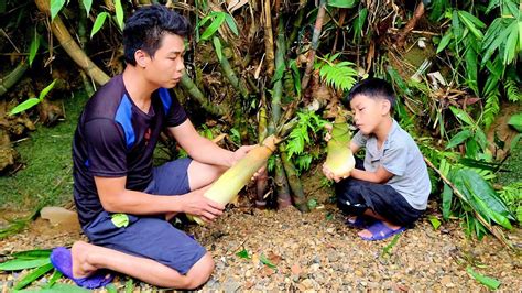 A Single Father And His Disabled Son Harvest Bamboo Shoots How To Make