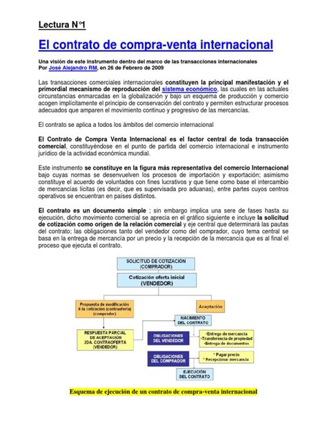 Contrato De Compraventa Internacional Presentacion Res Pdf Pdf El