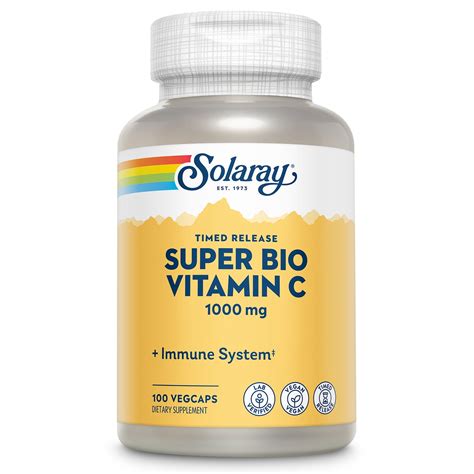 Solaray Super Bio Vitamin C Mg Buffered Time Release Capsules