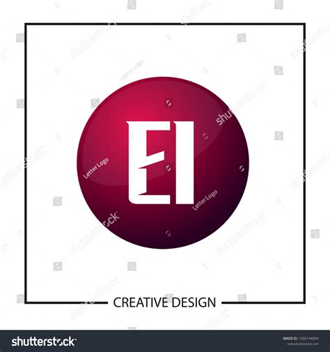 Initial Letter Ei Logo Template Design Stock Vector Royalty Free