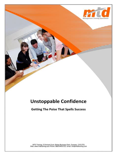 Unstoppable Confidence Pdf Thought Self Esteem