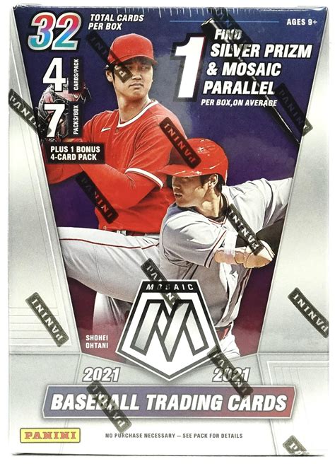 2021 Panini Mosaic Baseball 7 Pack Blaster Box Green Parallels Da