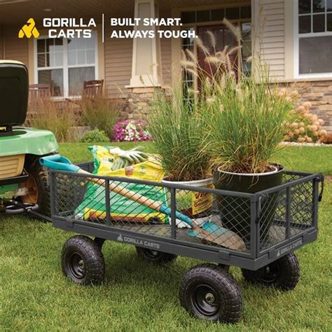 Gorilla Carts Steel Utility Cart Garden Beach Wagon 800 Pound Capacity