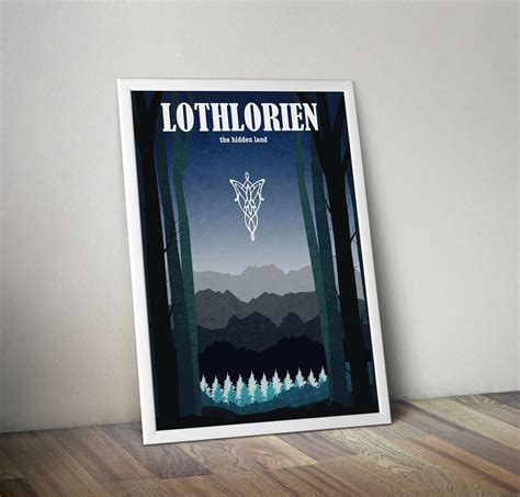 Lord of the Rings Lothlorien Map Poster Travel Print Rohan - Etsy