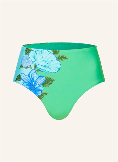 SEAFOLLY High Waist Bikini Hose GARDEN PARTY in grün türkis blau