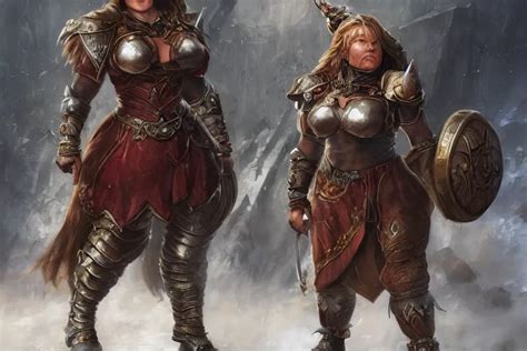 Krea Robust And Mighty Female Dwarf Warrior Short Stature Wide