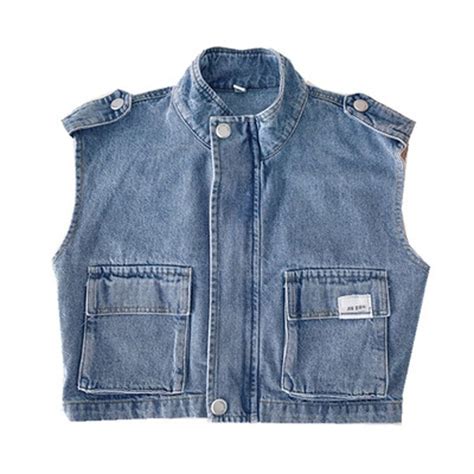 Lente Herfst Meisjes Jongens Casual Jeans Vest Bab Grandado