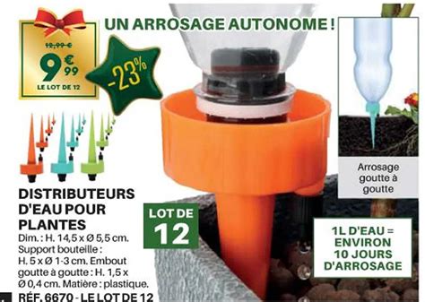 Promo Distributeurs D Eau Pour Plantes Chez Shopix Icatalogue Fr