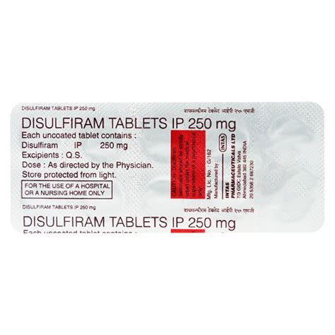 Disulfiram 250mg Tablet 10s Price Uses Side Effects Netmeds