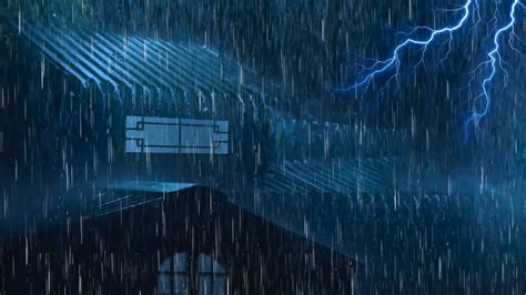 Fall Into Sleep In Under Minutes With Heavy Rain Thunder On Tin