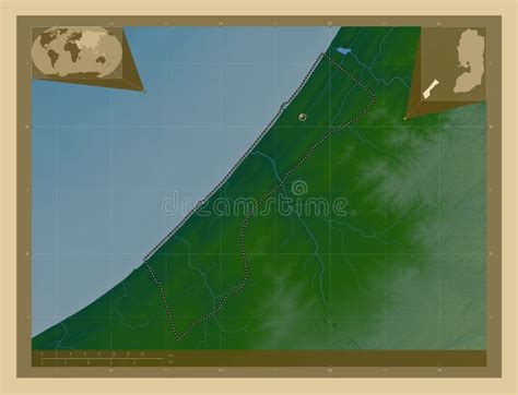 Gaza Strip, Palestine. Physical. Capital Stock Illustration ...