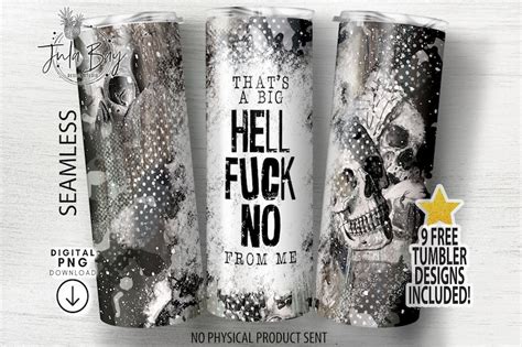 Fuck Tumbler Wrap PNG SEAMLESS Masculine Oz Skinny Tumbler Etsy