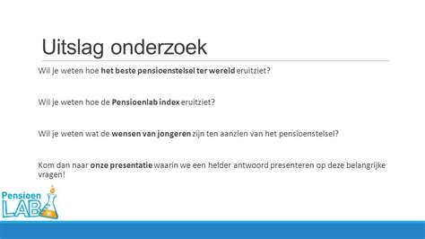 Het Beste Pensioenstelsel Ter Wereld Pensioenlab Ppt Download