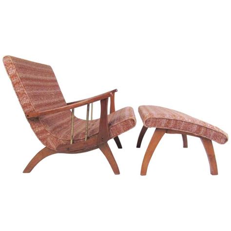 Mid Century Modern Lounge Chair With Ottoman For Sale At 1stdibs Mid