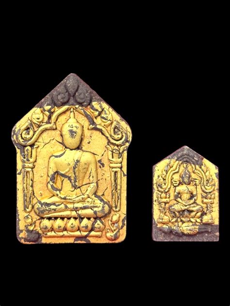 1st Batch Phra Khun Paen Set Pim Kamakan With Twin Real Gold Takruts