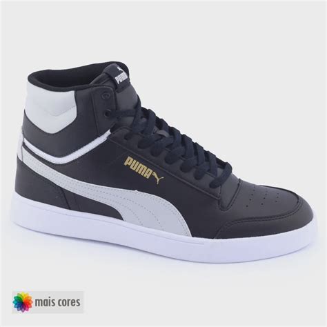 Tênis Puma Shuffle Mid bdp 384319 Masculino TeamGo cano alto no Shoptime