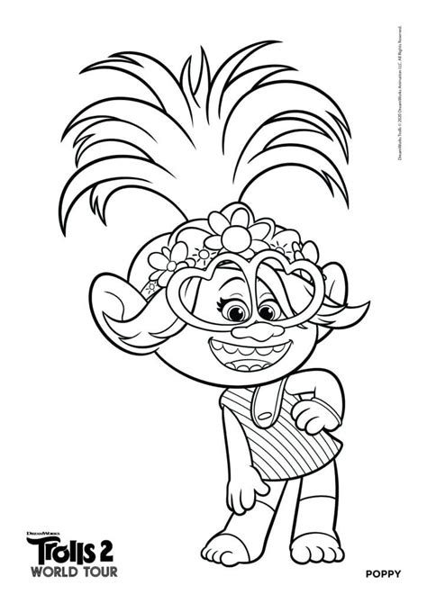 Divirta Se Os Desenhos De Trolls Para Colorir