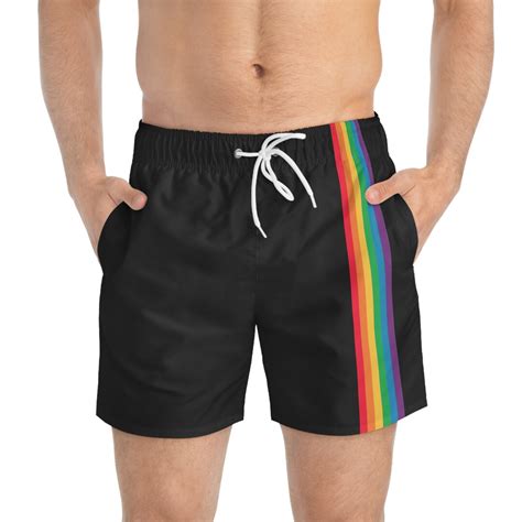 Pride Rainbow Shorts Rainbow Gay Pride Flag Swim Trunks Rainbow