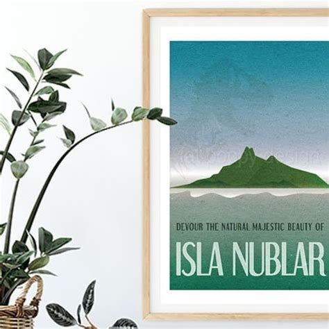 Isla Nublar Jurassic Park Book Poster Unframed Etsy