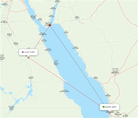 All Flight Routes From Jeddah To Luxor JED To LXR Flight Routes