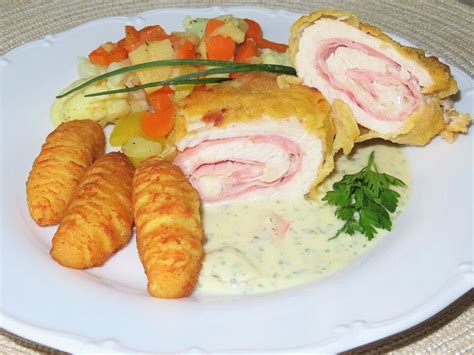 Putenr Llchen Cordon Bleu Mit Wintergem Se Und Kr Uterrahmsauce Von