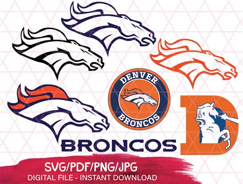 Denver Broncos Svg Broncos Svg Denver Broncos Svg For Cricut Etsy