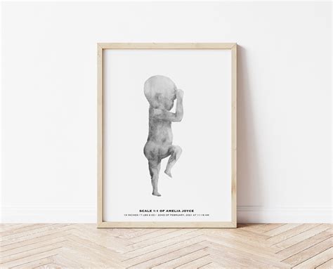 Birth Poster in Scale 1:1, Newborn Poster in Scale, Personalised Birth Gift, Birth Poster, Baby ...