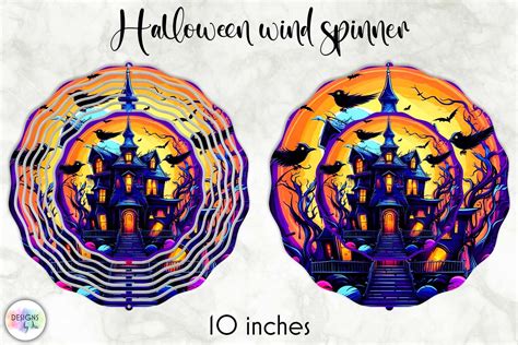 Haunted House Halloween Wind Spinner Png Graphic By Designs By Ira