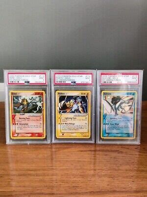 PSA 9 MINT Entei Raikou Suicune Gold Star Ex Unseen Forces Holo Pokemon