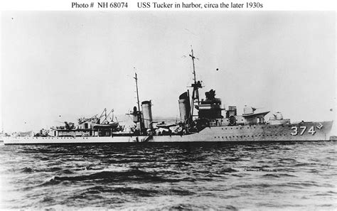 Destroyer Photo Index DD 374 USS TUCKER