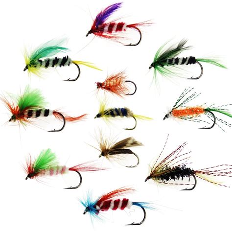 Fly Fishing Flies Trout Fly Assortment Artificial Bait With Hook Wet