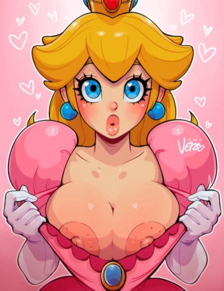 Princess Peach Puffy Pink Lips And Nipples Vero Super Mario Bros