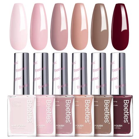 Amazon Beetles Fall Nail Polish Set Coconut Mousse Colors Nude