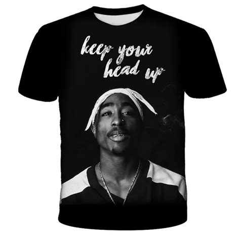 Rock Rapper 2pac T Shirt 3D Printing Tupac Amaru Shakur Hip Hop