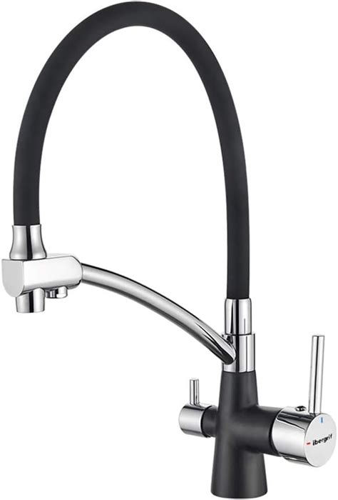 Ibergrif M22128B 2 Kitchen Tap With Flexible Spout 3 In 1 Sprayer For