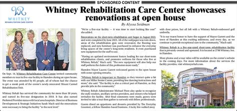 Open House 2023 Whitney Rehabilitation Care Center