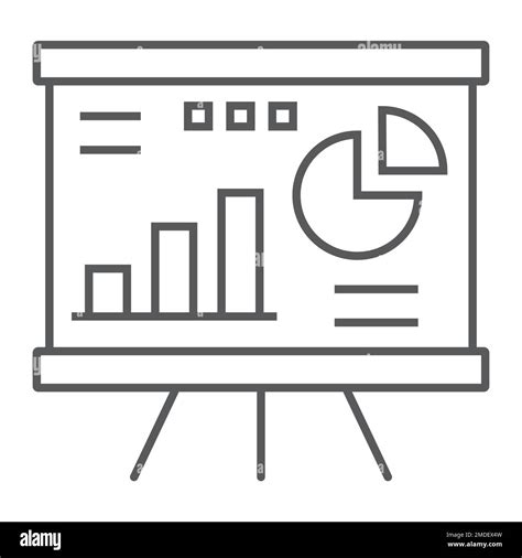 Financial Analysis Thin Line Icon Finance And Banking Diagram Sign