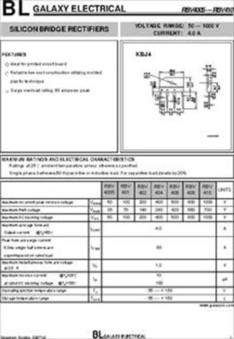 Rbv Datasheet Silicon Bridge Rectifiers