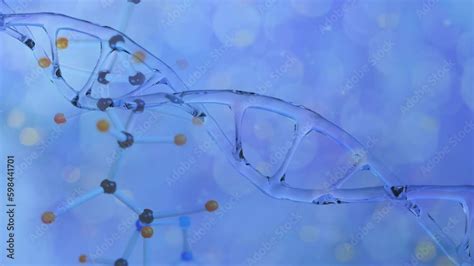 Human Dna Structure With Glass Helix Destroyed Transition To Liquid