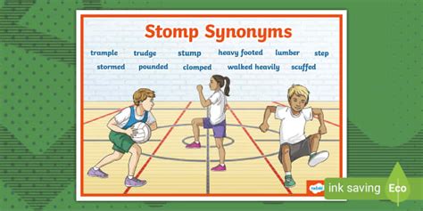 Stomp Synonyms Word Mat (teacher made) - Twinkl