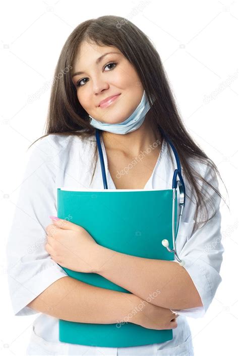 Beautiful Doctor With A Folder Stock Photo By ©lanakhvorostova 1946396