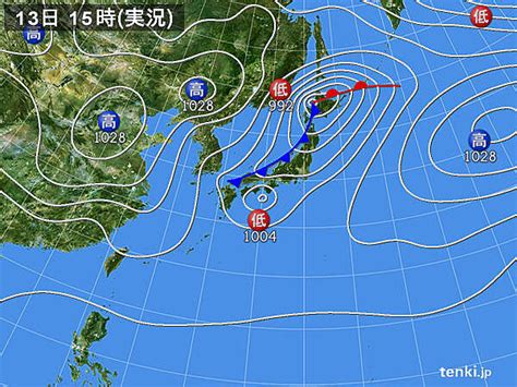 過去の実況天気図2022年11月13日 日本気象協会 Tenkijp