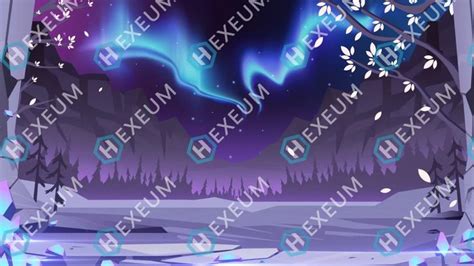 Northern Lights Stream Background | Animation background, Background ...