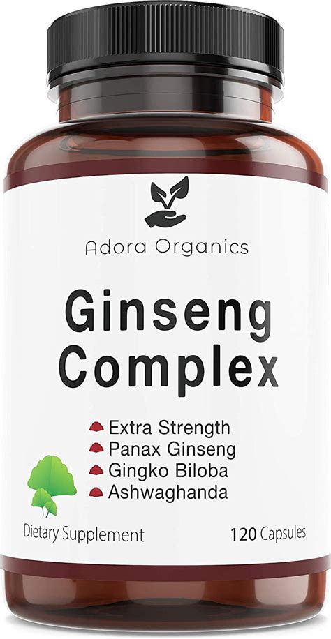 Adora Organics Ginseng Complex Extra Strength Mg Korean Red