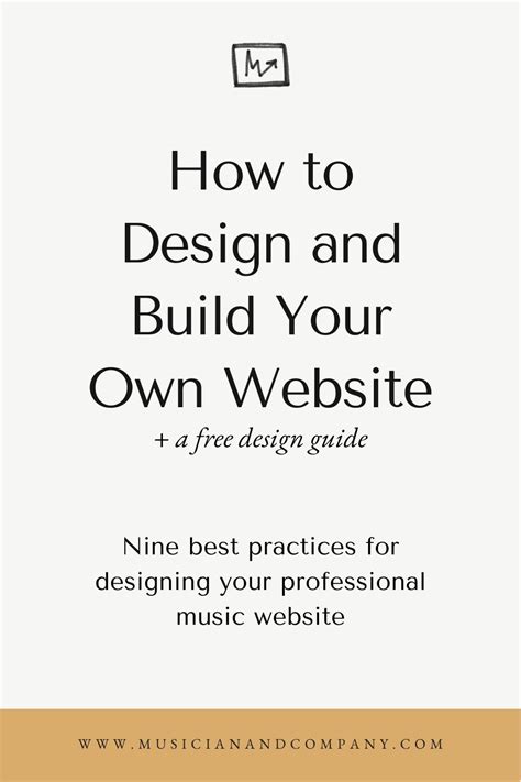 How To Design And Build Your Own Website Musician Co